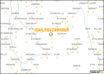 map of Ighil n Ouzammour