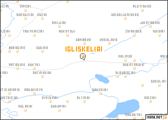 map of Igliškėliai
