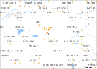 map of Igły