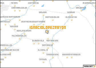 map of Ignacio López Rayón