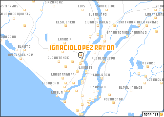 map of Ignacio López Rayón