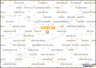 map of Ignaców