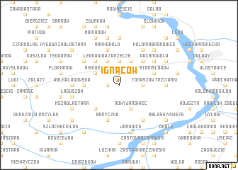 map of Ignaców