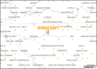map of Ignaucourt