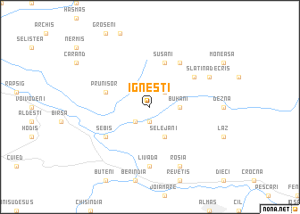 map of Igneşti