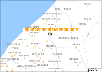 map of Igourar nʼ Sidi Abd er Rahmane