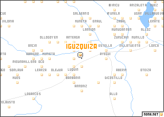 map of Igúzquiza