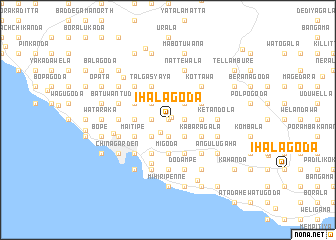 map of Ihalagoda