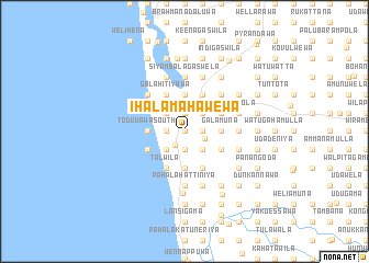 map of Ihala Mahawewa