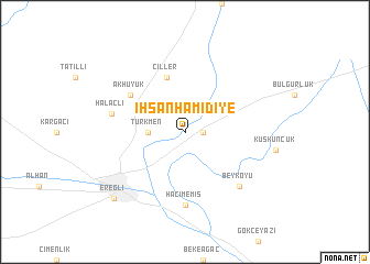 map of İhsanhamidiye