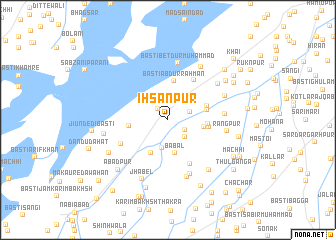 map of Ihsānpur