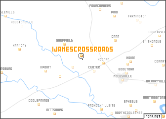 map of Ijames Crossroads