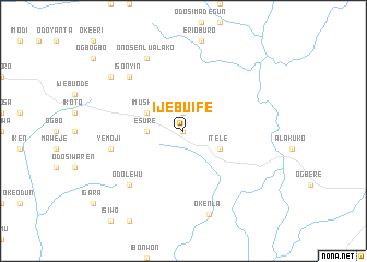 map of Ijebu Ife