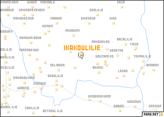 map of Ikakoulilié