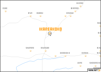 map of Ikare-Akoko