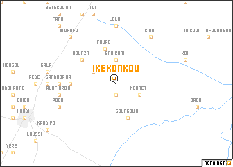 map of Ikékonkou