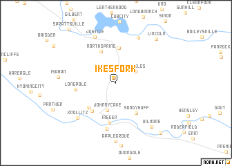 map of Ikes Fork