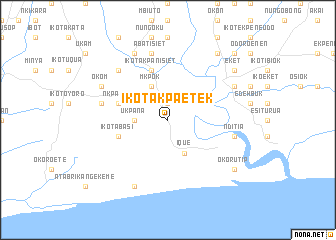 map of Ikot Akpa Etek