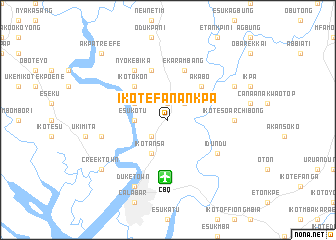 map of Ikot Efana Nkpa