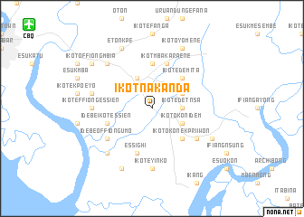 map of Ikot Nakanda