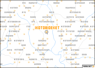 map of Ikot Obio Eket