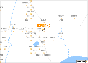 map of Ikponko