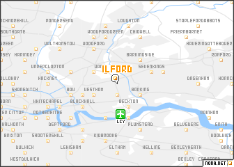 map of Ilford