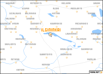 map of Ilgininkai