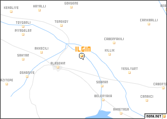 map of Ilgın