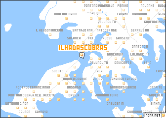 map of Ilha das Cobras
