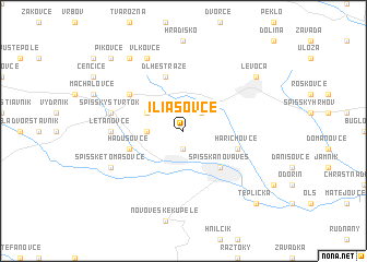 map of Iliašovce