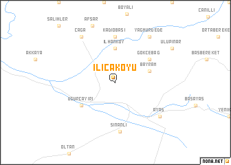 map of Ilıcaköyü