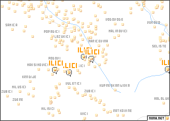 map of Ilići