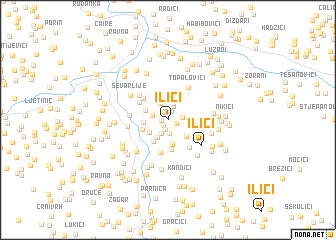 map of Ilići