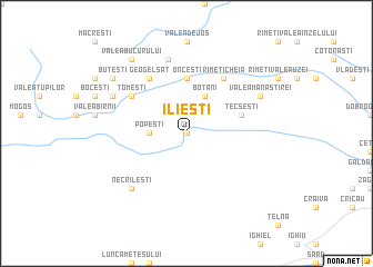 map of Ilieşti