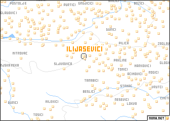 map of Ilijaševići