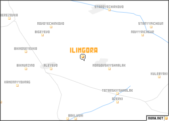 map of Ilim Gora