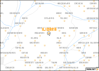 map of Ilioara