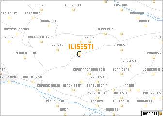 map of Ilişeşti