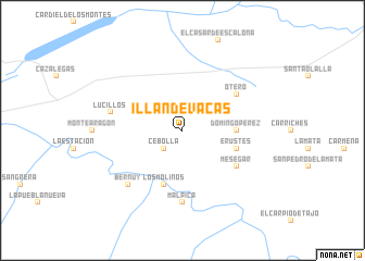 map of Illán de Vacas