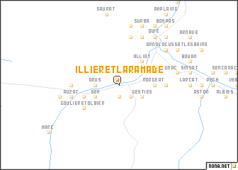 map of Illier-et-Laramade