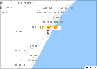 map of Illovo Beach