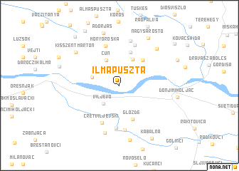 map of Ilmapuszta