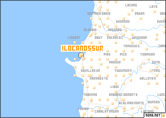 map of Ilocanos Sur