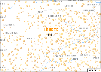 map of Ilovača