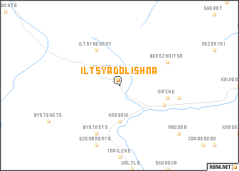 map of Ilʼtsya Dolishna