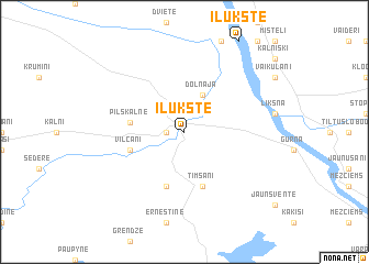 map of Ilūkste