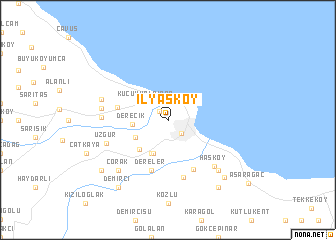 map of İlyasköy