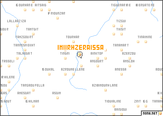 map of Imi Irhzer Aïssa