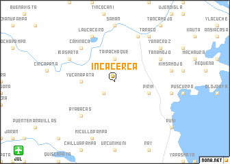 map of Incacerca